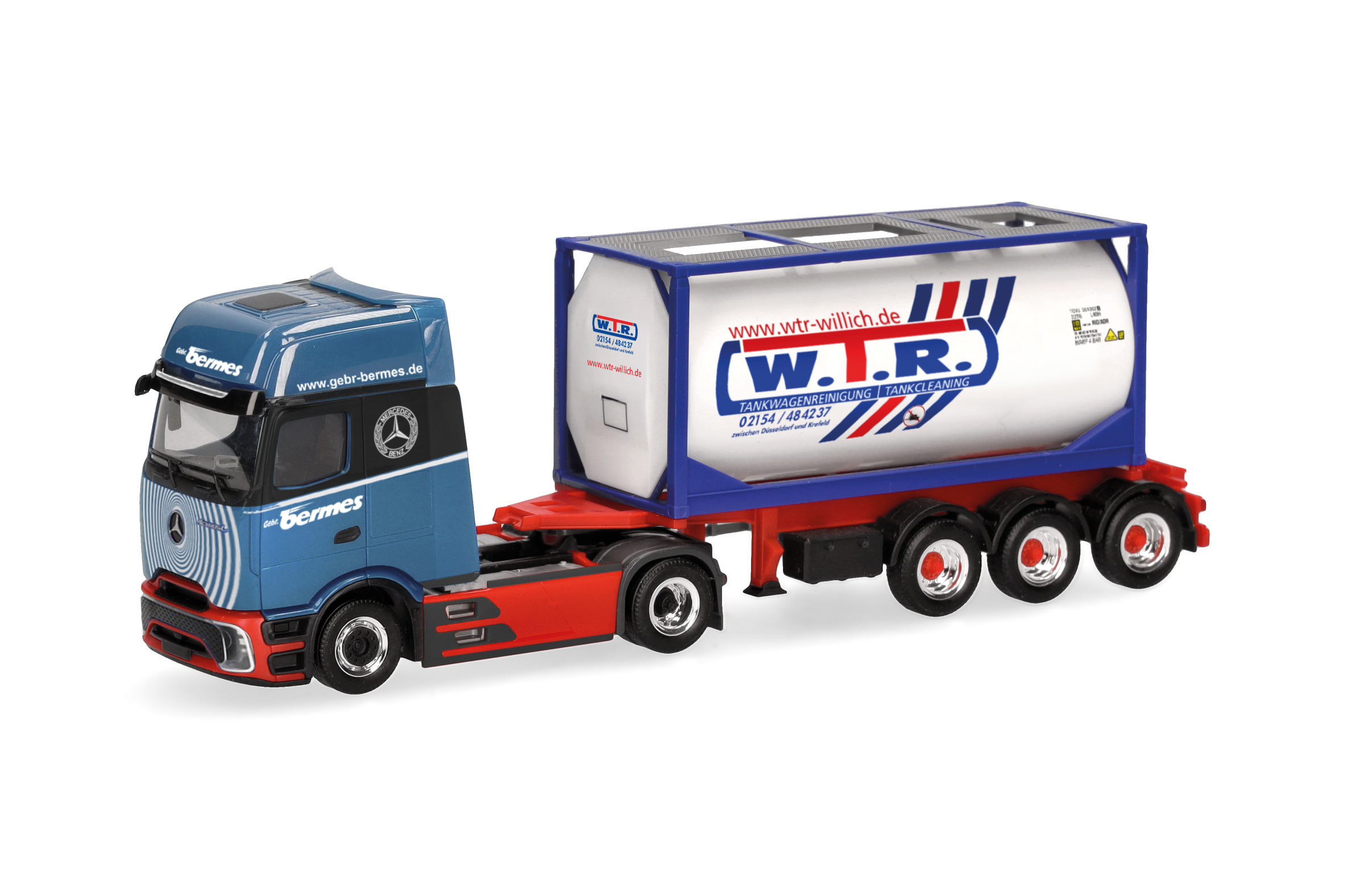 Herpa 320443 - H0 - Mercedes-Benz Actros Tank-Sattelzug 'W.T.R.'